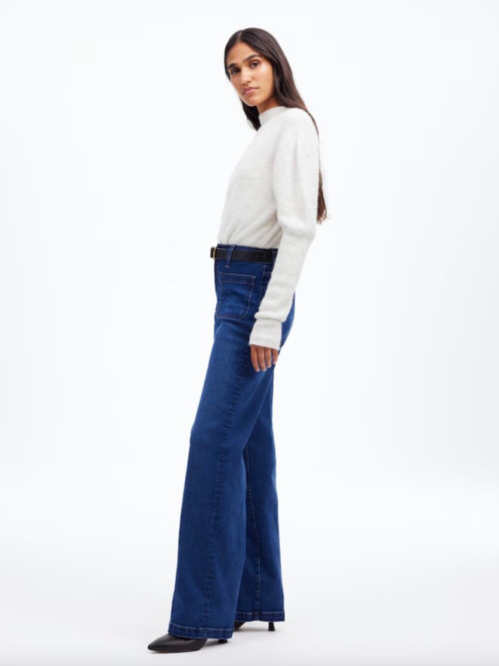 Madewell Emmett Wide-Leg Full Length Jeans Patch Pocket Allentown Size 28 - Picture 12 of 12